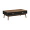 Armen Living Amigo Black Veneer and Walnut Wood Coffee Table LCAGCOWA - alternate 7